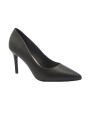 1 - KEYS 8440 black nero scarpe donna decolletè pelle tacco 8 punta