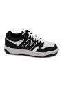 1 - NEW BALANCE GSB480 BW nero bianco scarpe ragazzi lacci sneakers pelle