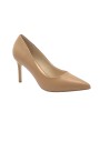 1 - KEYS 8440 cipria scarpe donna decolletè pelle tacco 8 punta