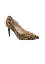 1 - KEYS 8441 leopardato scarpe donna decolletè tacco 8 punta animalier