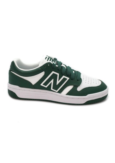 1 - NEW BALANCE GSB480 GH verde  scarpe ragazzi lacci sneakers pelle