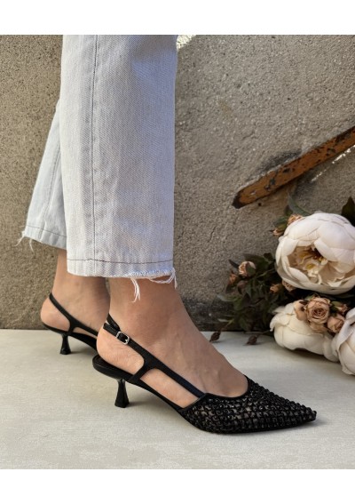 2 - STEVE MADDEN LEGACI scarpe donna decolletè cinturino punta strass tacco