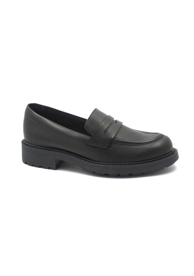 1 - CLARKS ORINOCO 2 PENNY black nero scarpe donna mocassino college pelle