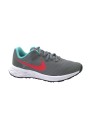 1 - NIKE DD1096 REVOLUTION 6 grey red scarpe unisex bambino/donna tessuto lacci