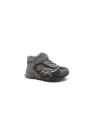1 - BULL BOY DNAL3391 grigio roccia scarpe bambino sneakers mid luci strappo lacci elastici pelle T-REX