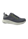 1 - SKECHERS 232626 VAPOR FOAM navy gray blu grigio scarpe uomo sneakers lacci tessuto vegan