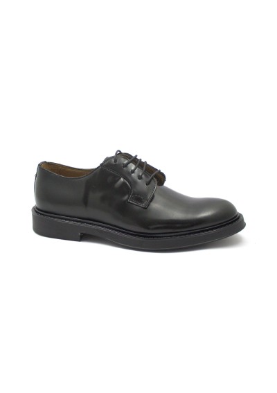 1 - FRANCO FEDELE 6553 nero scarpe uomo lacci derby elegante pelle liscia