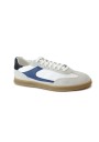 1 - FRAU 22D1 bianco blu scarpe uomo sneakers lacci pelle