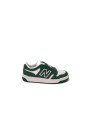 1 - NEW BALANCE PSB480 GH verde  scarpe bambino lacci sneakers pelle