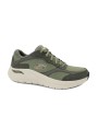 1 - SKECHERS 232702 ARCH FIT olive verde scarpe uomo sneakers lacci tessuto plantare