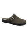 1 - GRUNLAND EBRO CI2514 fango ciabatte pantofole uomo pelle fibbia re-soft