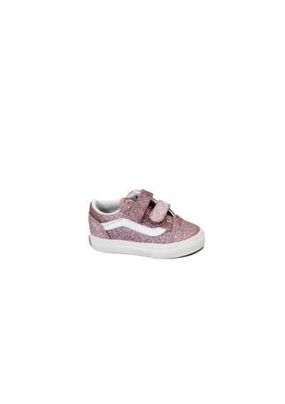 1 - VANS OLD SKOOL V RCFSL1 rose gold glitter scarpe bambina sneakers strappi