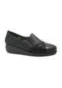 1 - GRUNLAND RYSA SC5565 nero scarpe donna zeppetta elastici pelle