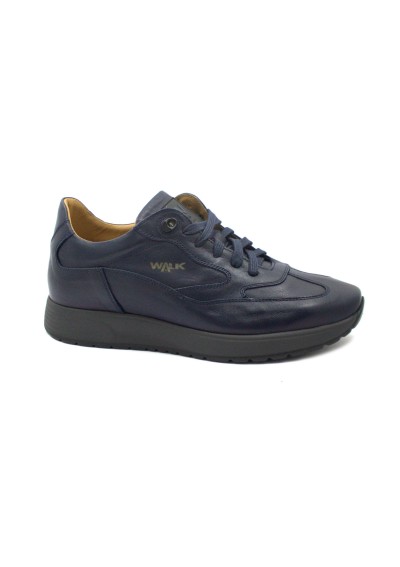 1 - MELLUSO WALK U16252D blu scarpe sneakers uomo lacci pelle