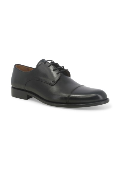 1 - MELLUSO U90602W nero scarpe uomo elegante pelle liscia lacci