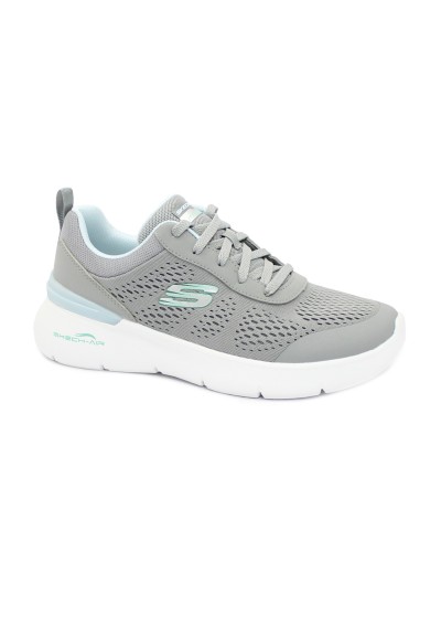 1 - SKECHERS 150370 NEW HEIGHTS gray scarpe donna lacci memory