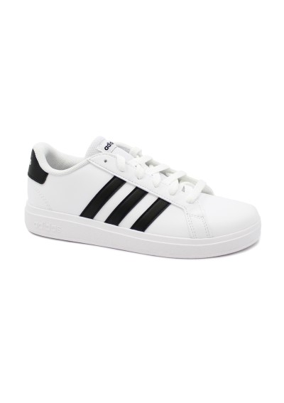 1 - ADIDAS GRAND COURT 2.0 K GW6511 bianco nero scarpe bambino unisex sneakers lacci