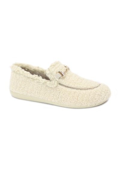 1 - GRUNLAND GLES PA0862 beige donna ciabatte pantofole plantare estraibile  tessuto lana morsetto