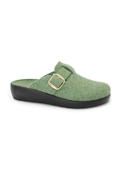 1 - GRUNLAND ROCA CI2961 verde ciabatte donna feltro re-soft
