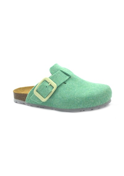 1 - GRUNLAND SARA CB3092 basilico verde ciabatte donna feltro plantare re-soft