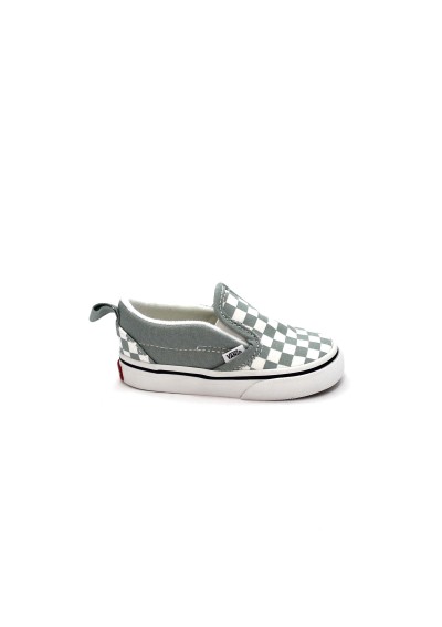 1 - VANS SLIP-ON V D0TEPO1 color theory checkerboard azzurro scacchi bambino sneakers slip on elastico