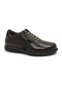 1 - VALLEVERDE 49801 marrone scarpe sneakers uomo lacci pelle