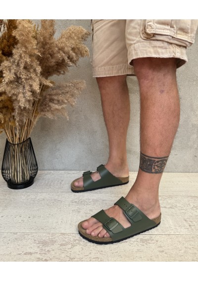 2 - BIRKENSTOCK ARIZONA BS 1029107 thyme verde ciabatte uomo fibbie