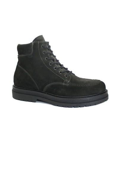 1 - NERO GIARDINI 04010 carbo grigio scarpe uomo stivaletti anfibio zip lacci