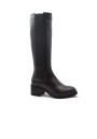 1 - ANIMA IV065 nero scarpe stivale donna cerniera elastico pelle tacco