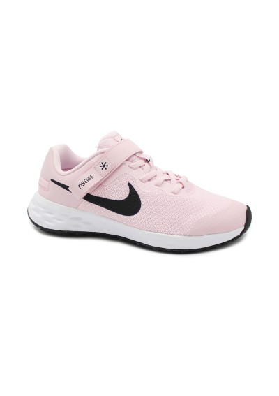 1 - NIKE DD1113 REVOLUTION 6 FLYEASE pink foam rosa scarpe ragazza tessuto strappo
