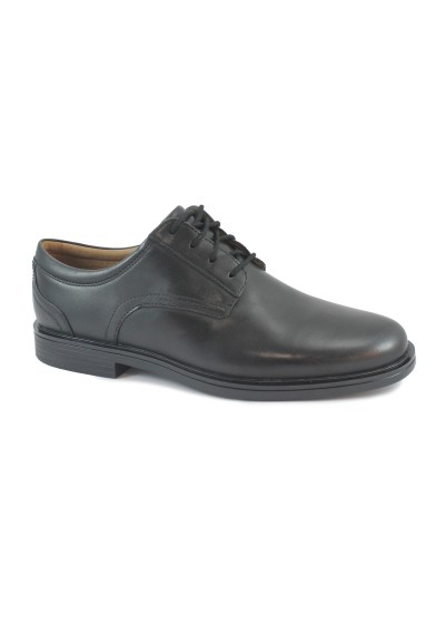 1 - CLARKS UN ALDRIC LACE black nero scarpe uomo pelle lacci