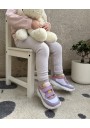 2 - FALCOTTO AMANTEA 19002 21/26 lilac white lilla scarpe bambina sneakers strappi pelle