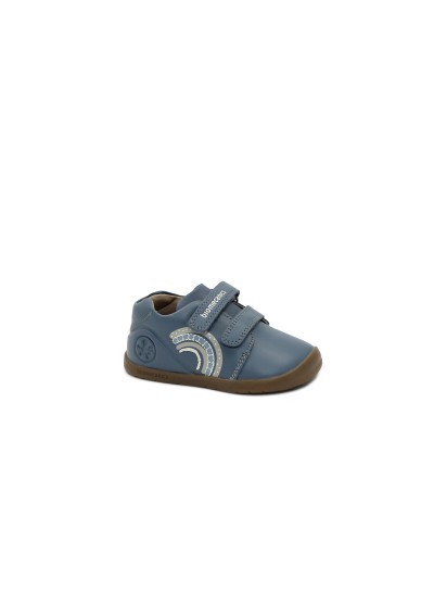 1 - BIOMECANICS 241162 petrol blu scarpe bambino strappi pelle primi passi