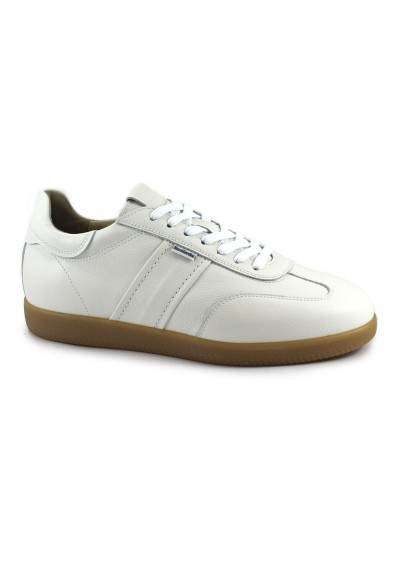 1 - NERO GIARDINI 00686 bianco scarpe uomo sneakers lacci pelle