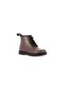 1 - GRUNLAND TABA PO2153 iridescente metallizato 35/38 bambina ragazza stivaletti zip lacci pelle