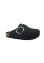 1 - GRUNLAND SARA CB3093 nero ciabatte donna lana plantare re-soft fibbia