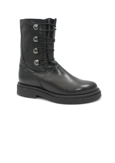 1 - FELMINI D988 black nero stivaletto donna elastici pelle