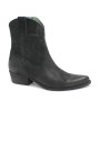 1 - FELMINI E030 nabuk black nero texano stivaletto donna tacco punta pelle