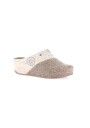 1 - GRUNLAND RAPY CI2969 taupe panna ciabatte pantofole donna zeppa feltro plantare comfort re-soft