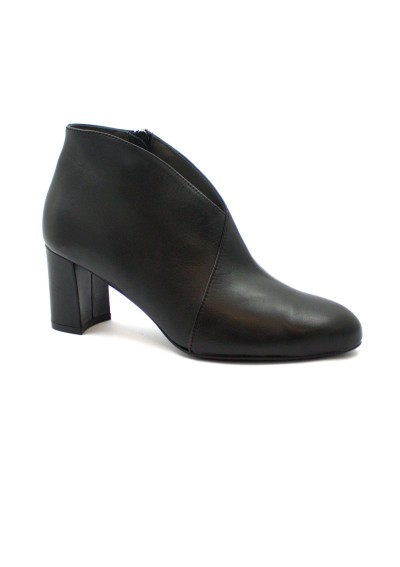 1 - MELLUSO Z420D nero scarpe donna stivaletto montante pelle tacco zip