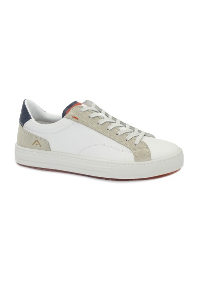 1 - AMBITIOUS 11218 3499 white navy bianco scarpe uomo sneakers lacci pelle