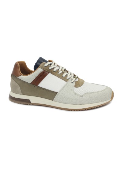 1 - AMBITIOUS 11240 11009 grey white camel bianco scarpe uomo sneakers lacci pelle
