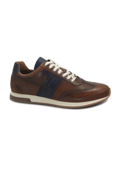 1 - AMBITIOUS 11319 6810 cognac marrone scarpe uomo sneakers lacci pelle