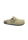 1 - FREE LIFE 890 almond beige ciabatta zoccolo donna fibbia camoscio plantare