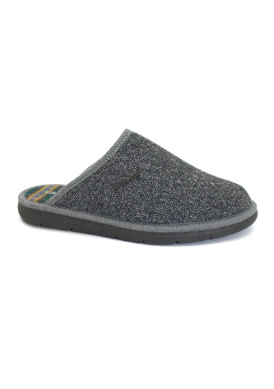 1 - GRUNLAND LOSO CI1883 antracite ciabatte uomo pantofola tessuto panno re-soft