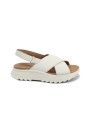 1 - CLARKS DASHLITE WISH off white bianco sandali donna pelle incrocio strappo