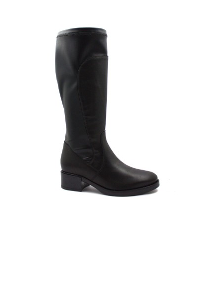 1 - MELLUSO K91854 nero stivale donna pelle cerniera elastico