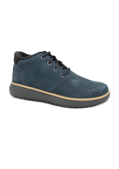 1 - TIMBERLAND HUDSON ROAD A69Q5 navy blu mid boot scarpe uomo lacci  pelle nabuck