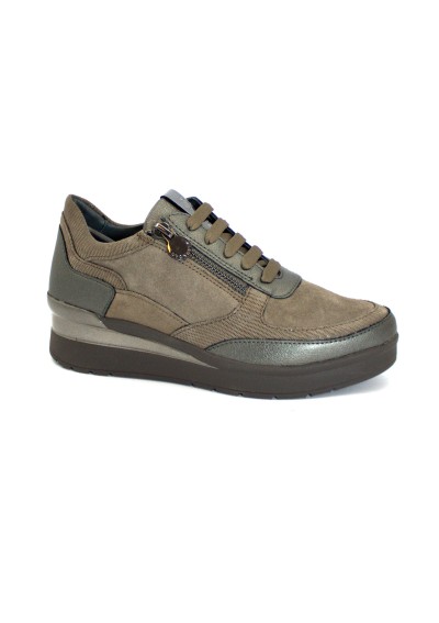 1 - STONEFLY 220679 gray grigio scarpe donna sneakers lacci zip pelle