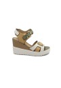 1 - STONEFLY 220751 ELY 19 tannin brown beige sandali donna fibbia zeppa